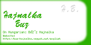 hajnalka buz business card